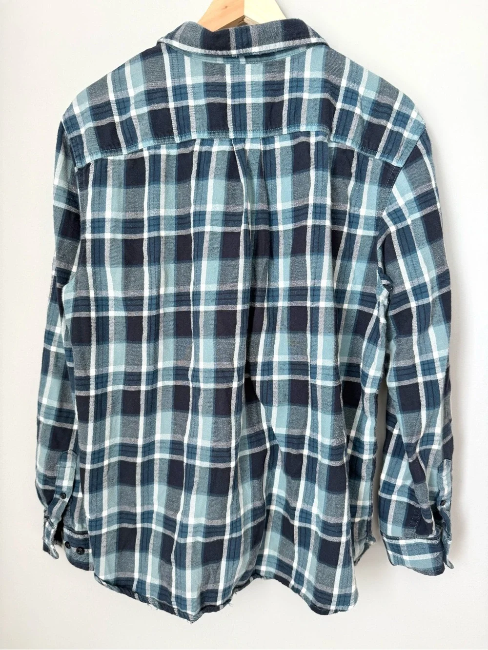 The North Face Men’s Arroyo Lightweight Flannel Button Down Shirt Teal Navy